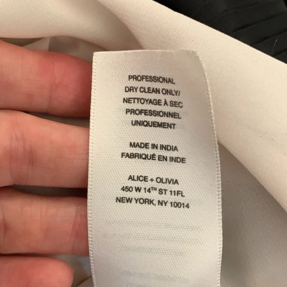 Alice + Olivia Dejas Chiffon Lace Midi Slip Dress in Black Size S - Picture 16 of 16